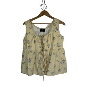 Sweetkama open Tank Camisole yellow Size Small open front